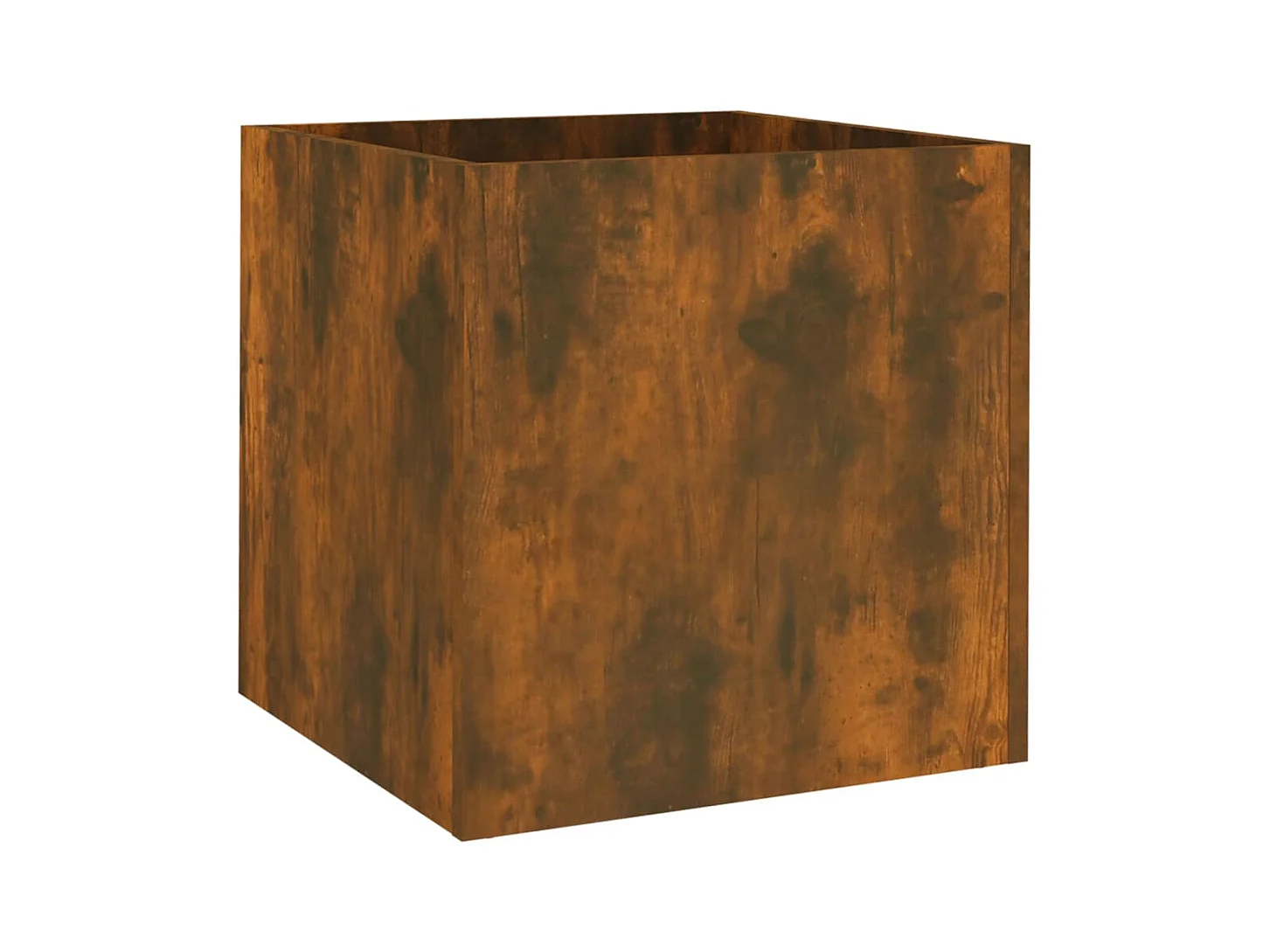 Jardinera de madera contrachapada roble ahumado 40x40x40 cm