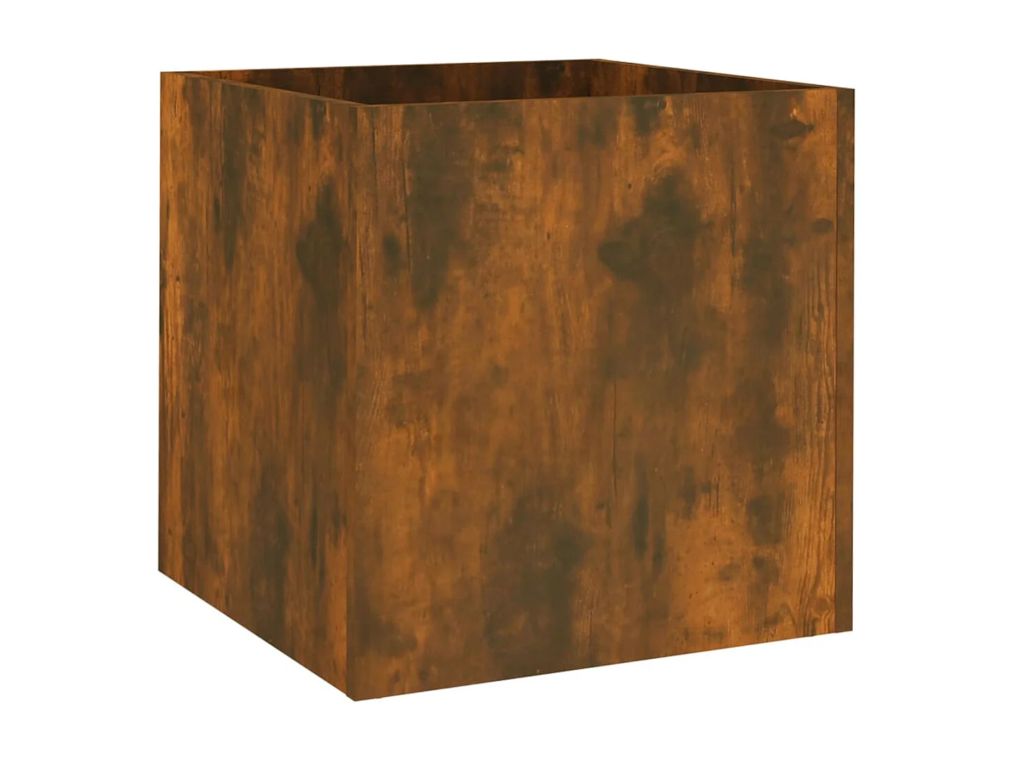 Jardinera de madera contrachapada roble ahumado 40x40x40 cm