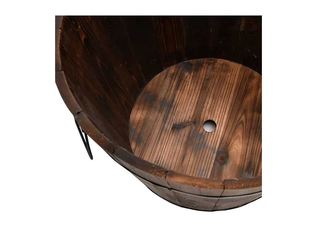 Ensemble de jardinière godet 3 pièces bois massif de sapin