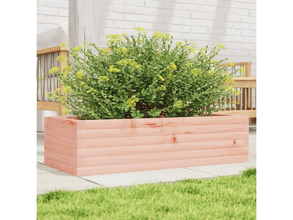 Vaso/floreira de jardim 90x40x23 cm madeira de douglas maciça