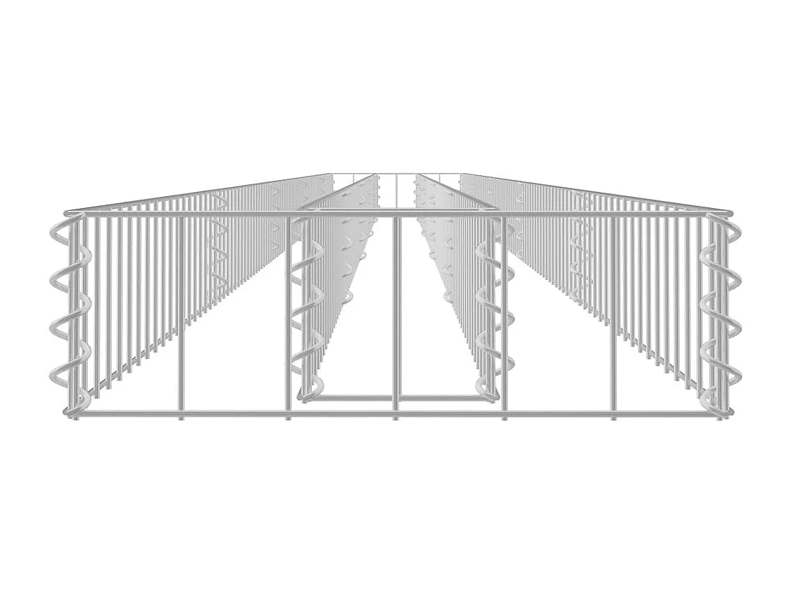 Lit surélevé à gabion Acier galvanisé 450x30x10 cm