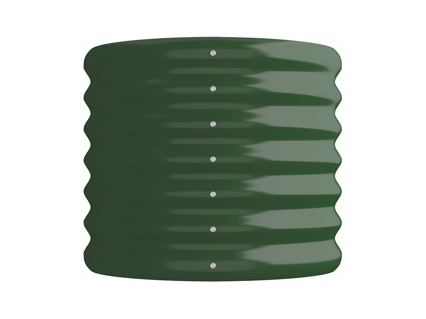 Jardinera arriate acero recubrimiento polvo verde 114x40x36 cm