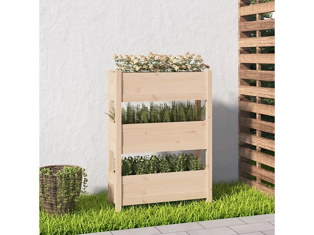 Jardinière 77x25x104,5 cm Bois massif de pin