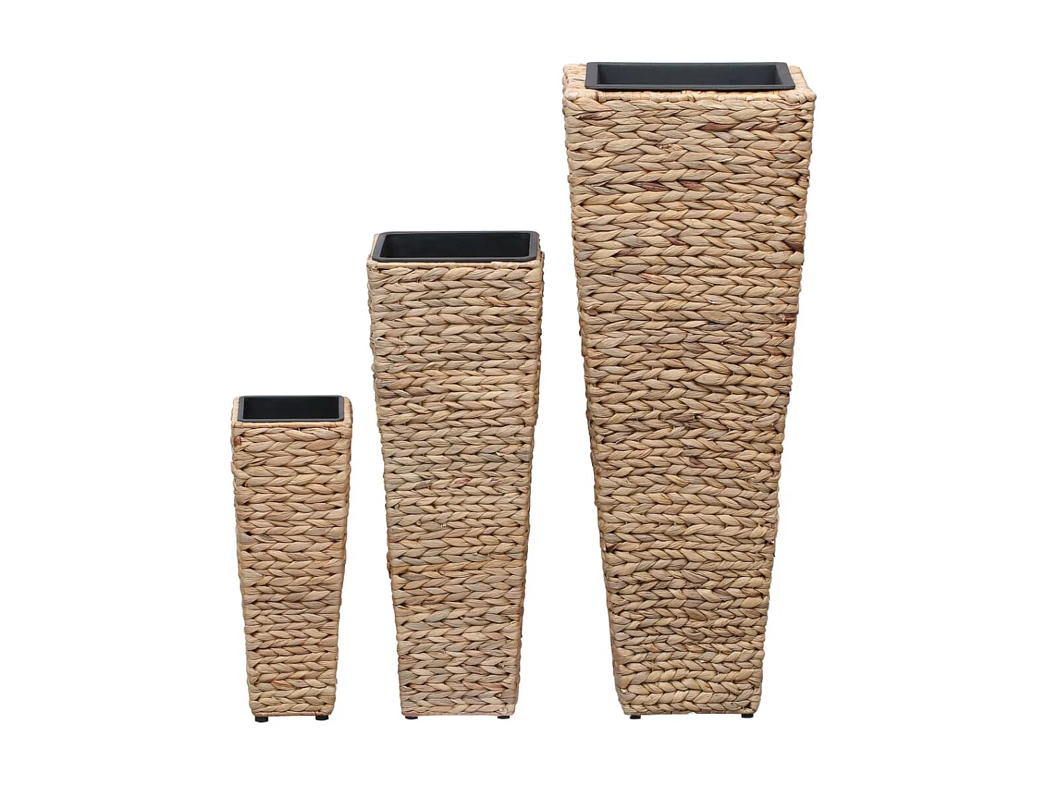 Conjunto de arriates 3 piezas jacinto de agua marrón