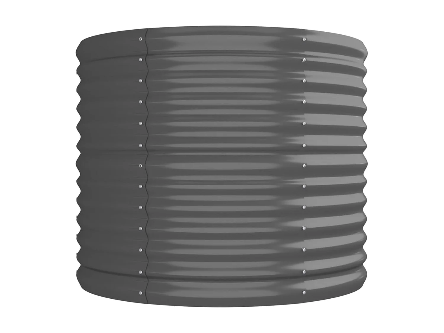 Lit surélevé de jardin Acier enduit de poudre 296x80x68 cm gris