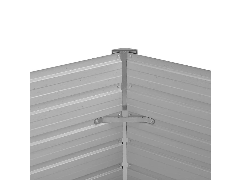 Canteiro elevado jardim aço galvanizado 129x129x77 cm castanho