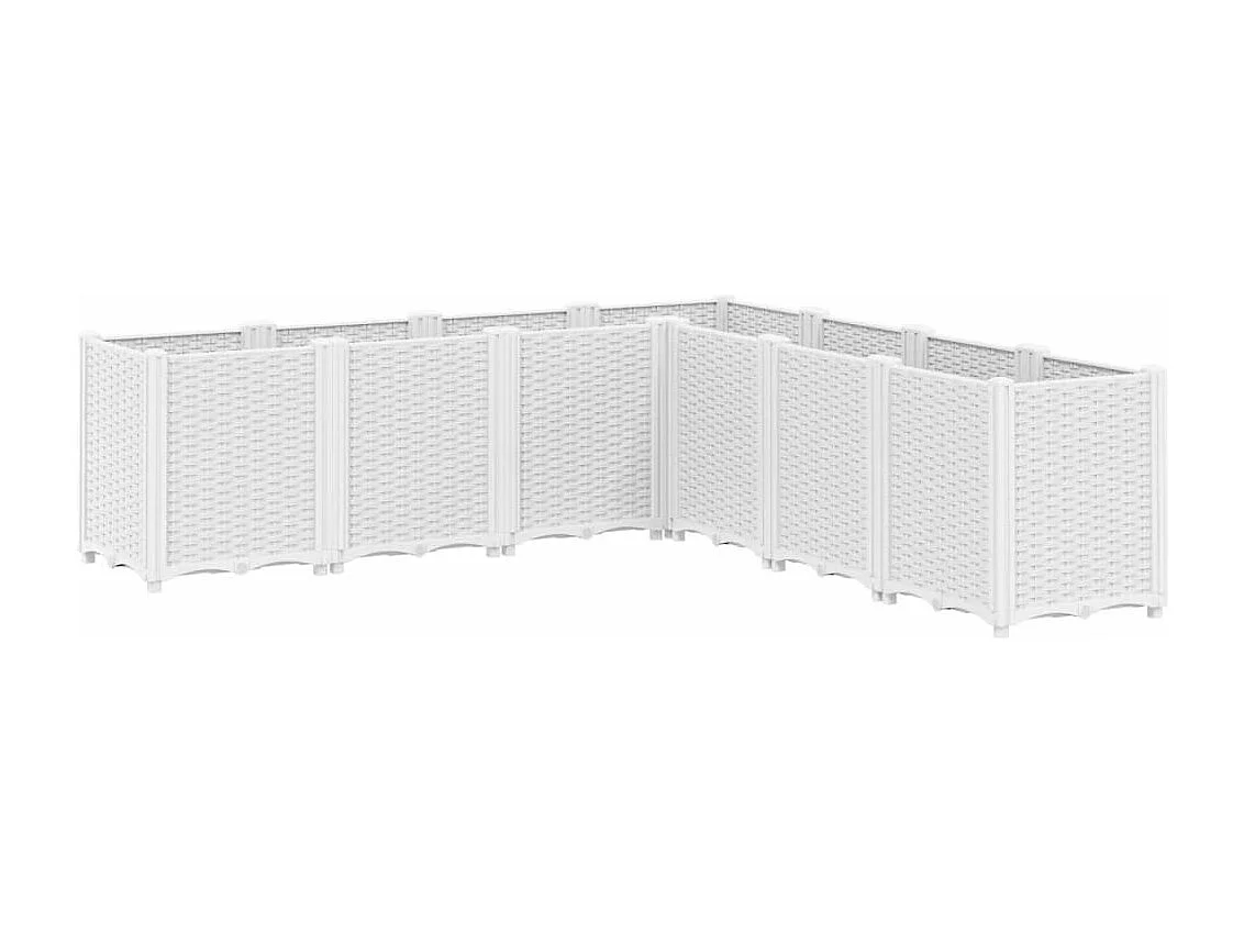 Jardinière blanc 160x160x53 cm polypropylène