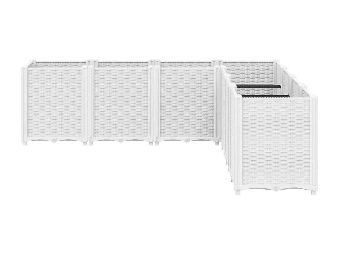 Jardinière blanc 160x160x53 cm polypropylène