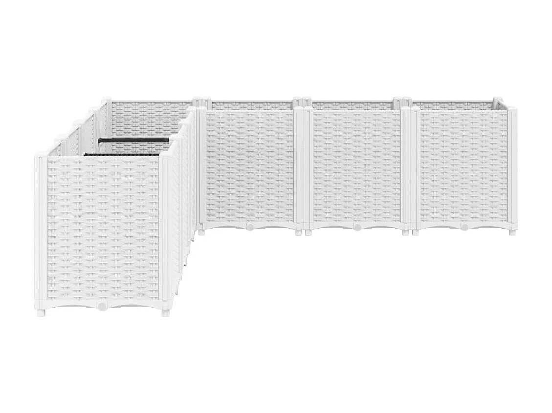 Jardinière blanc 160x160x53 cm polypropylène