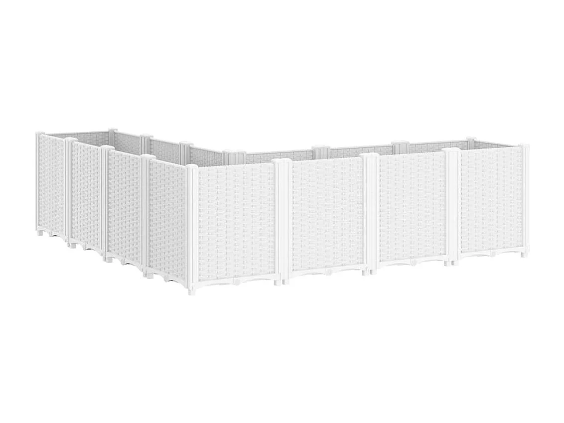 Jardinière blanc 160x160x53 cm polypropylène