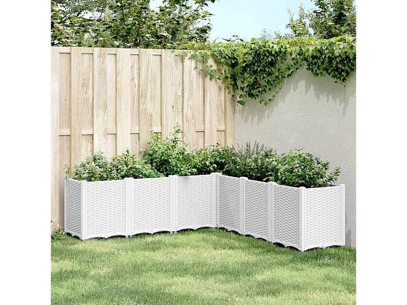 Jardinière blanc 160x160x53 cm polypropylène