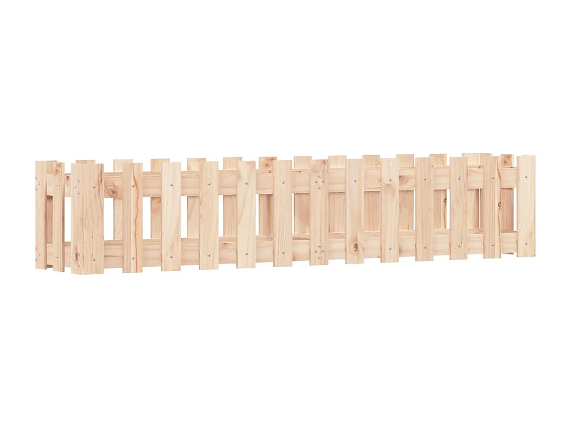 Lit surélevé de jardin design de clôture 150x30x30cm pin massif