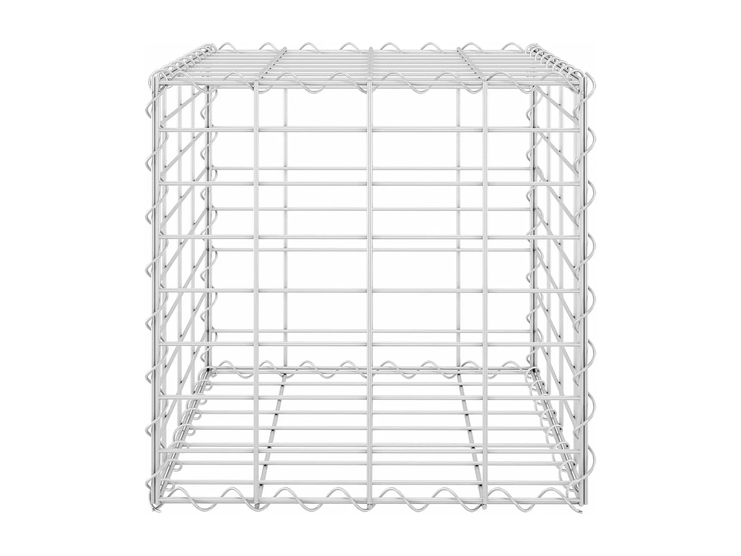 Lit surélevé cube à gabion Fil d'acier 40x40x40 cm
