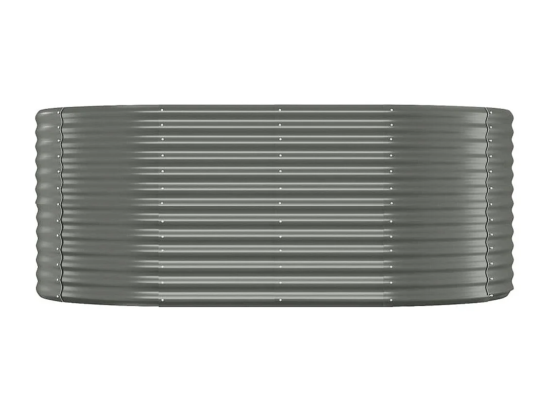 Lit surélevé de jardin Acier enduit de poudre 175x100x68cm gris