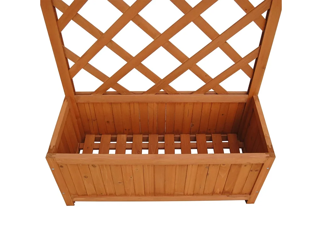 Jardinera con enrejado 70x30x135 cm