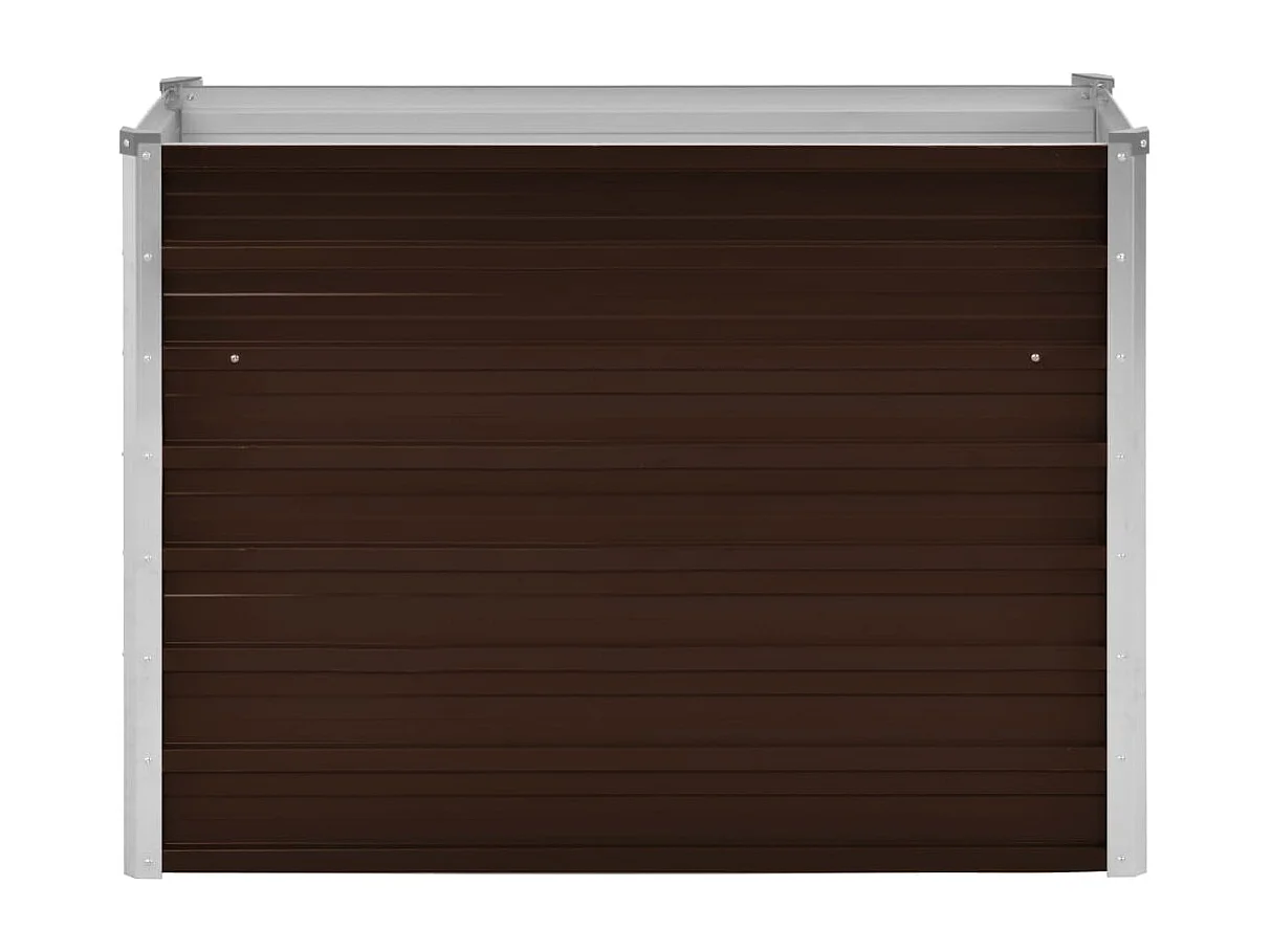 Arriate de acero galvanizado marrón 100x40x77 cm