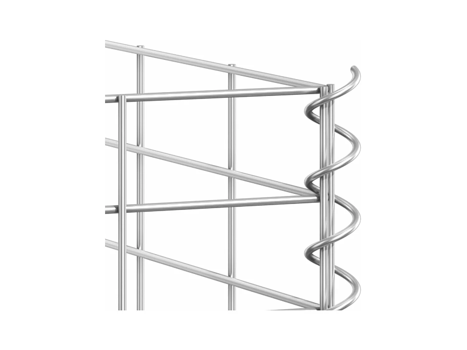 Arriates de gaviones 3 unidades hierro 30x30x200 cm