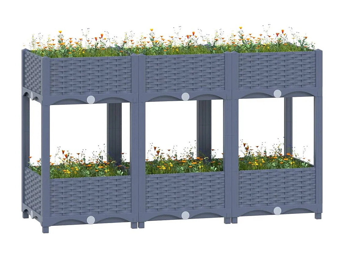 Canteiro elevado 120x40x71 cm polipropileno
