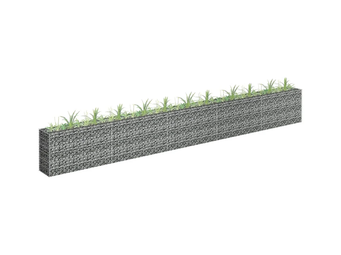 Lit surélevé à gabion Acier galvanisé 450x30x60 cm