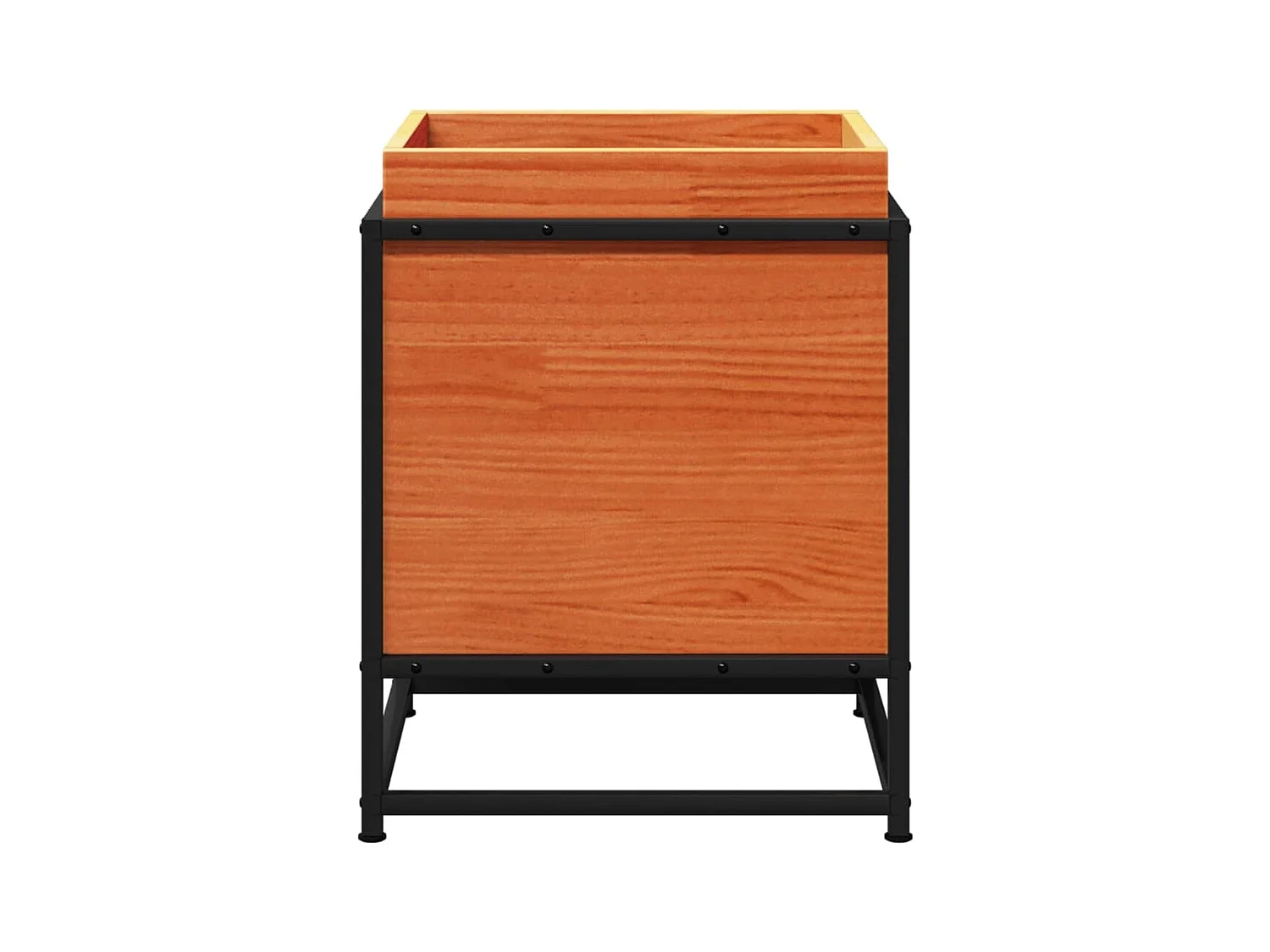 Jardinière cire marron 40x40x50 cm bois de pin massif