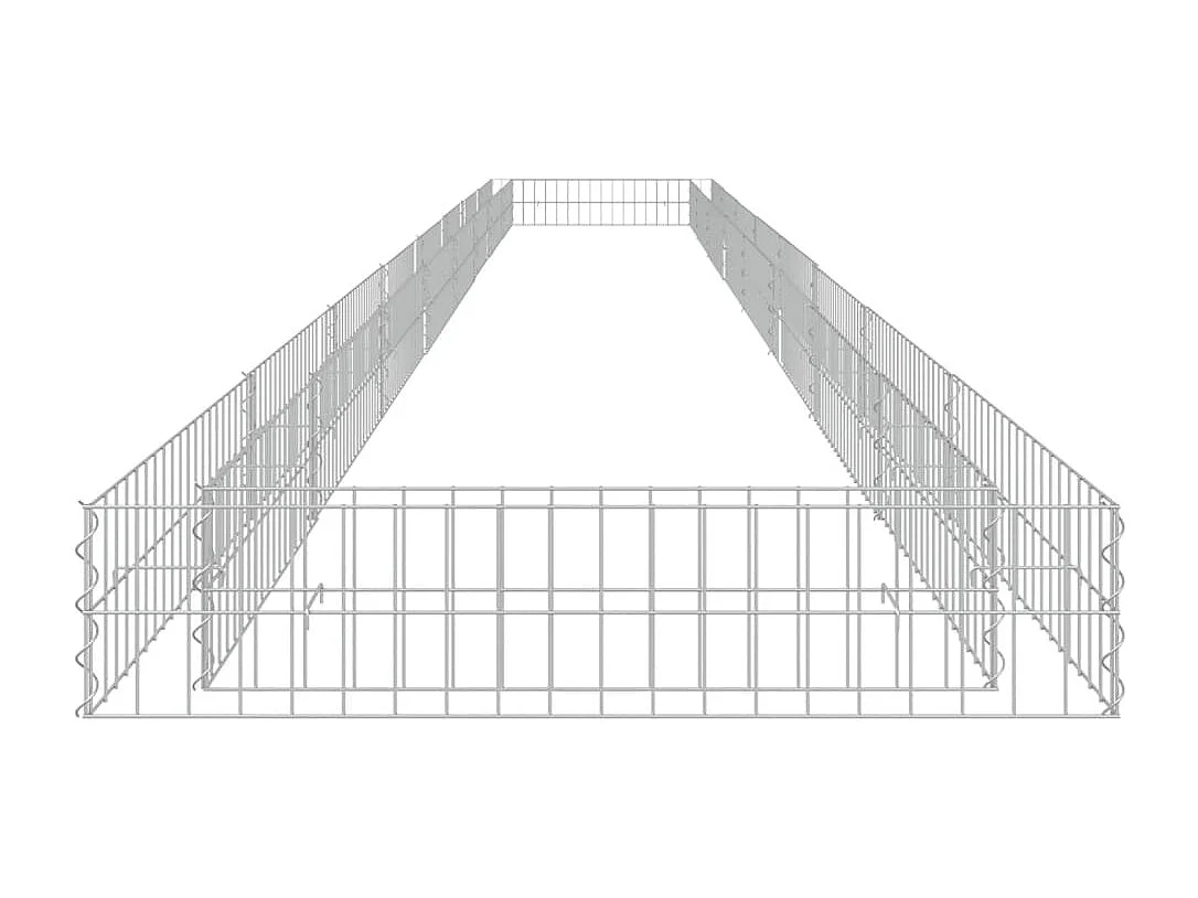 Lit surélevé à gabion Acier galvanisé 800x100x20 cm