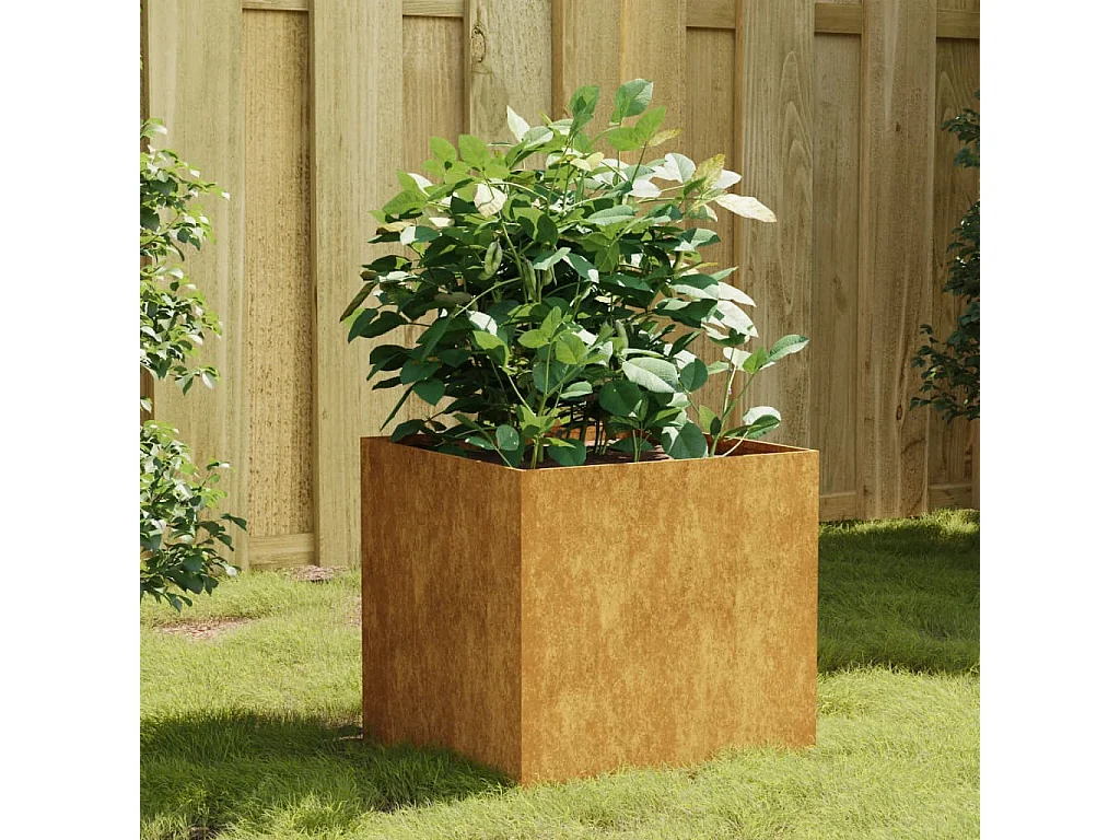 Jardinière 40x41x40 cm acier corten