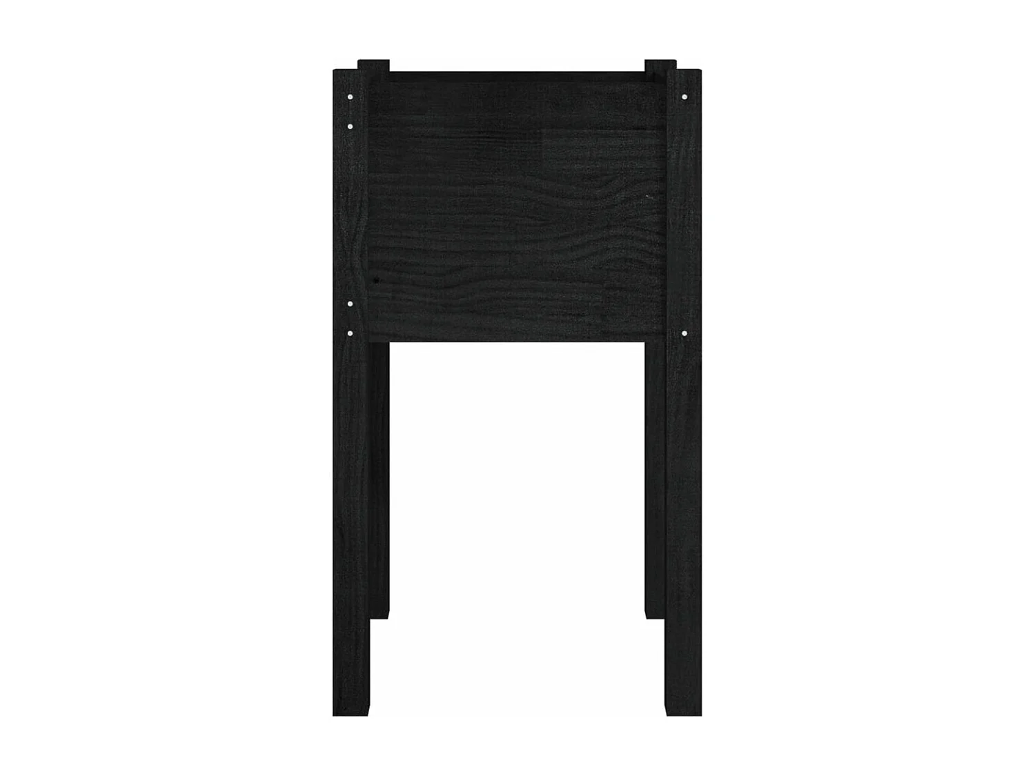 Jardinières d'extérieur 2pièces Noir 40x40x70cm Bois de pin massif