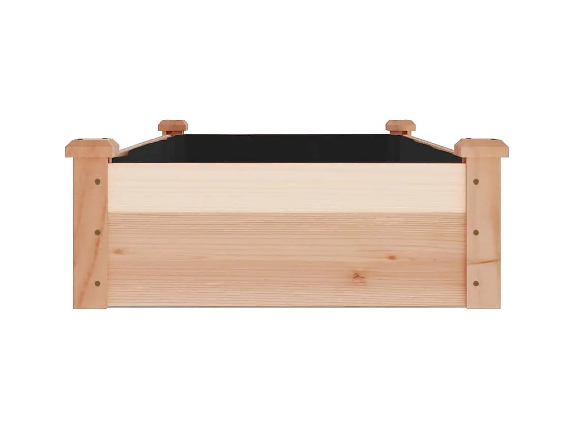 Lit surélevé de jardin doublure 120x60x25 cm bois massif sapin