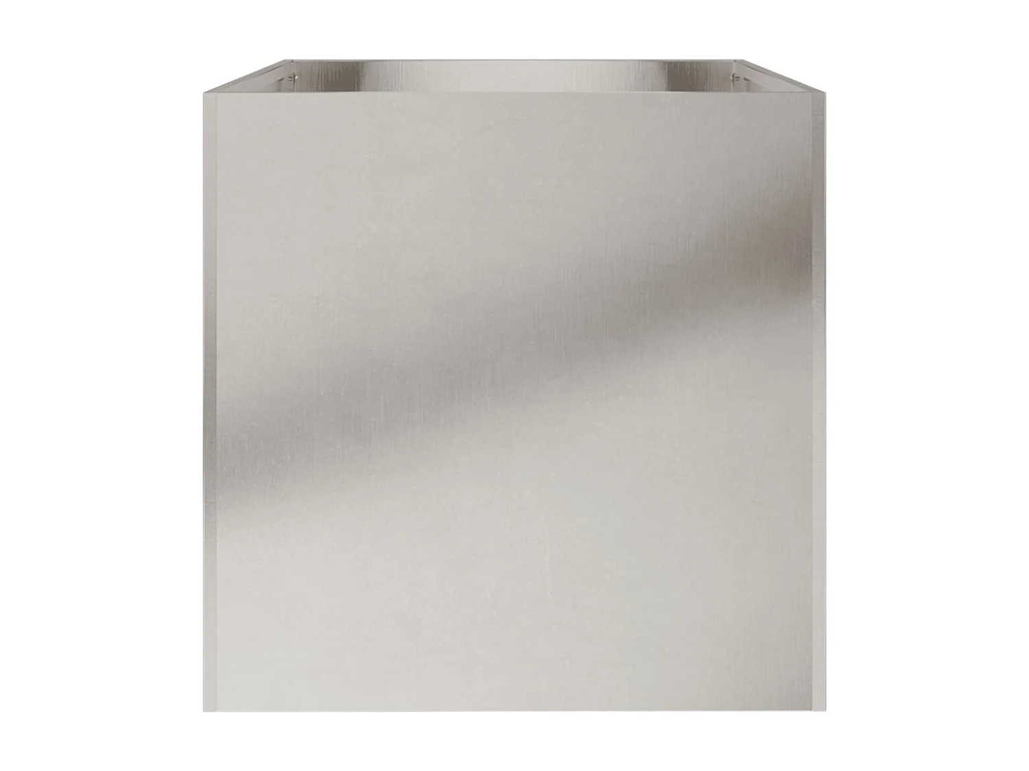 Vaso/floreira 62x40x39 cm aço inoxidável prateado