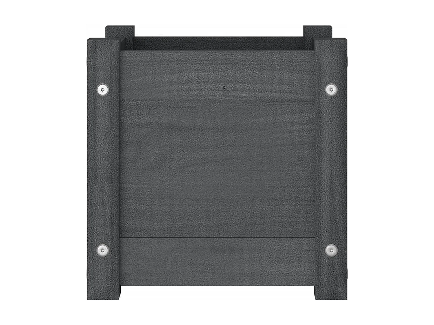 Jardineras 2 unidades madera maciza de pino gris 31x31x31 cm