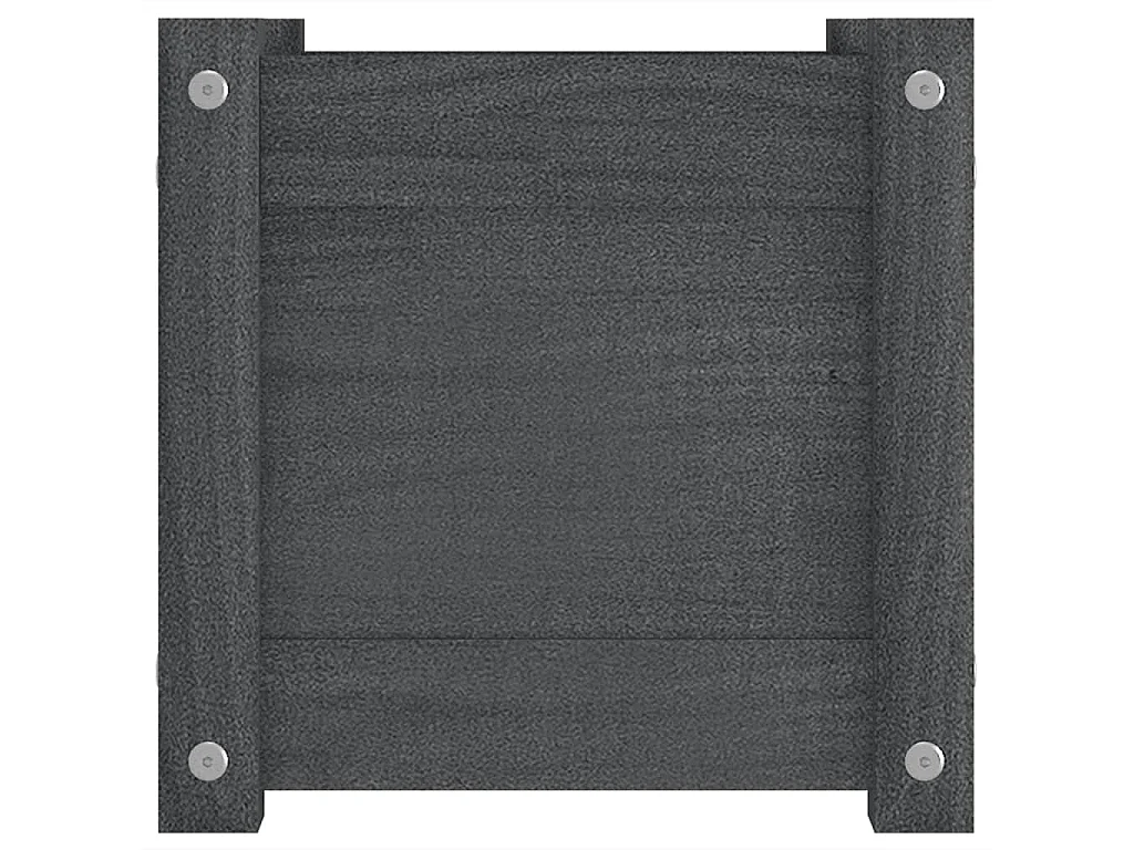 Jardinières d'extérieur 2 pièces Gris 31x31x31 cm Bois de pin