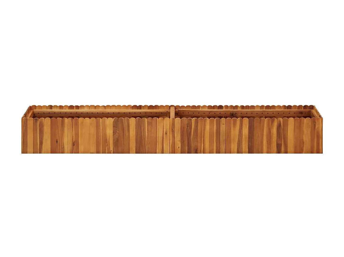 Vaso/floreira de jardim 200x30x25 cm madeira de acácia maciça