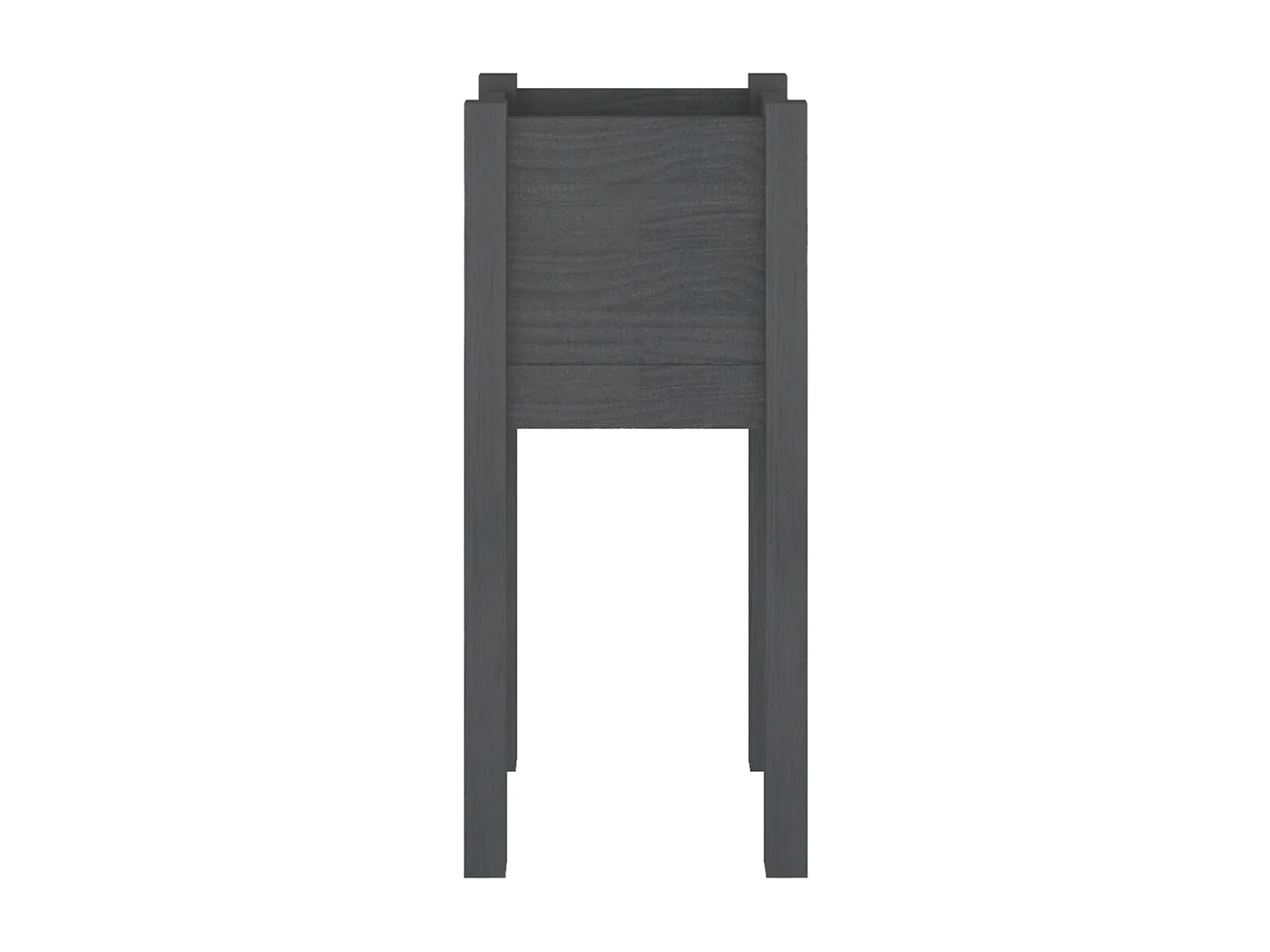 Jardinière d'extérieur Gris 31x31x70 cm Bois de pin massif