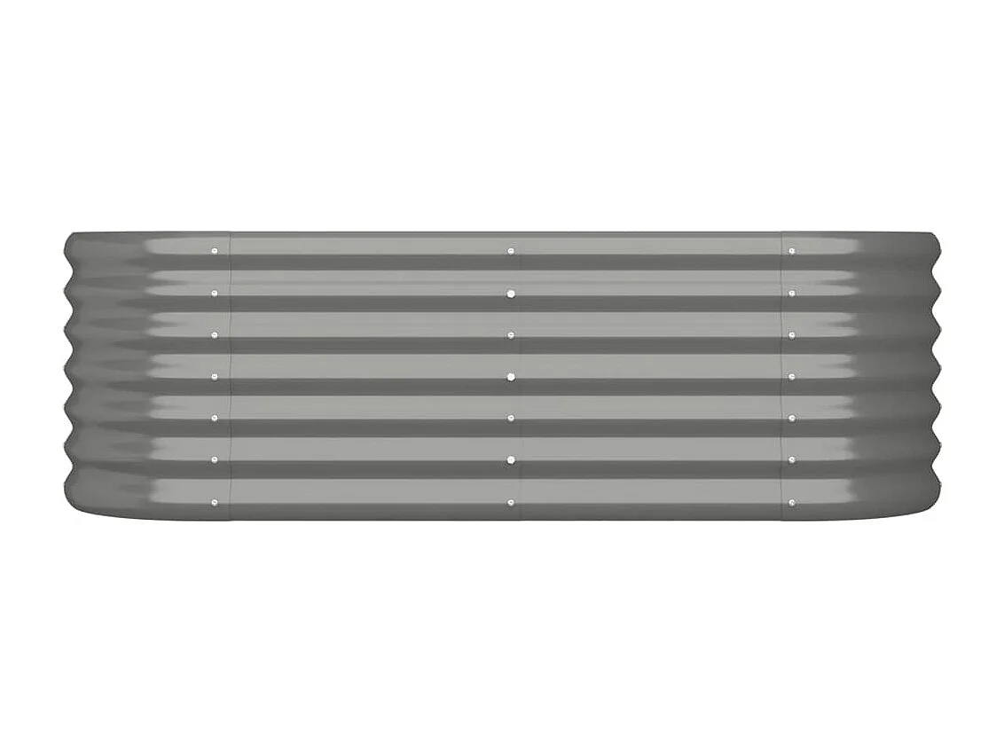 Lit surélevé de jardin Acier enduit de poudre 114x40x36 cm gris