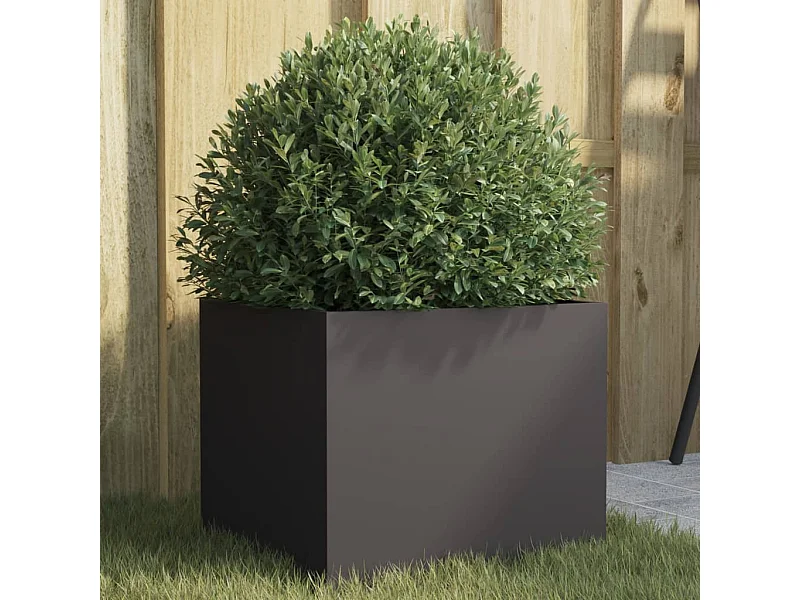Jardinière noir 32x30x29 cm acier laminé à froid