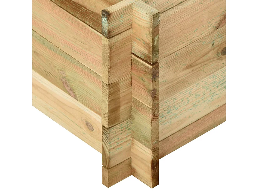 Canteiro elevado jardim 120x120x40 cm pinho impregnado