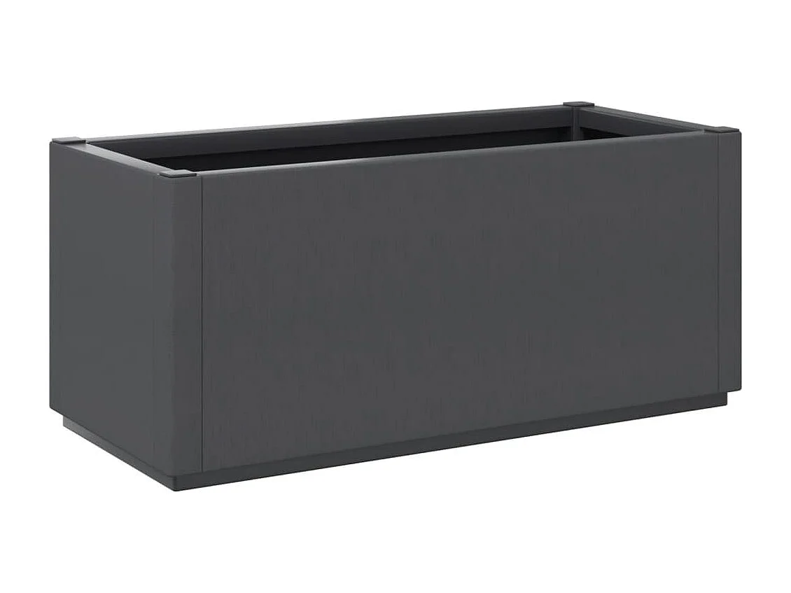 Vaso/floreira 80x36x35 cm PP cinzento-escuro