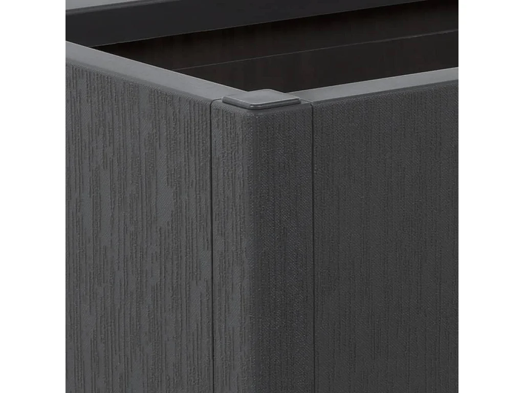 Vaso/floreira 80x36x35 cm PP cinzento-escuro