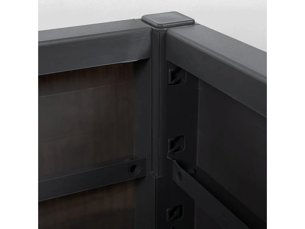 Vaso/floreira 80x36x35 cm PP cinzento-escuro