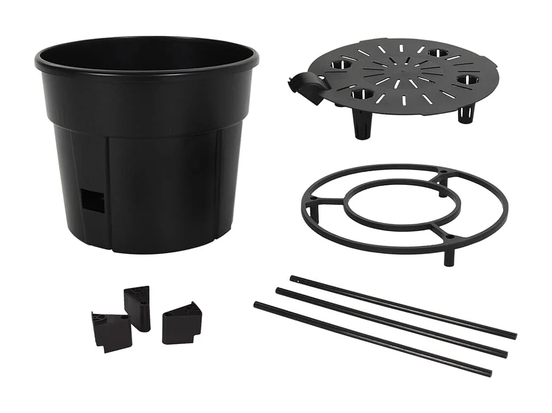 Vaso p/ cultivo de tomate Ø29,5x115 cm polipropileno antracite