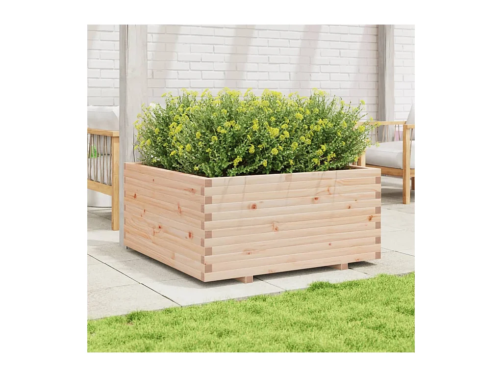 Jardinière 100x100x49,5 cm bois de pin massif