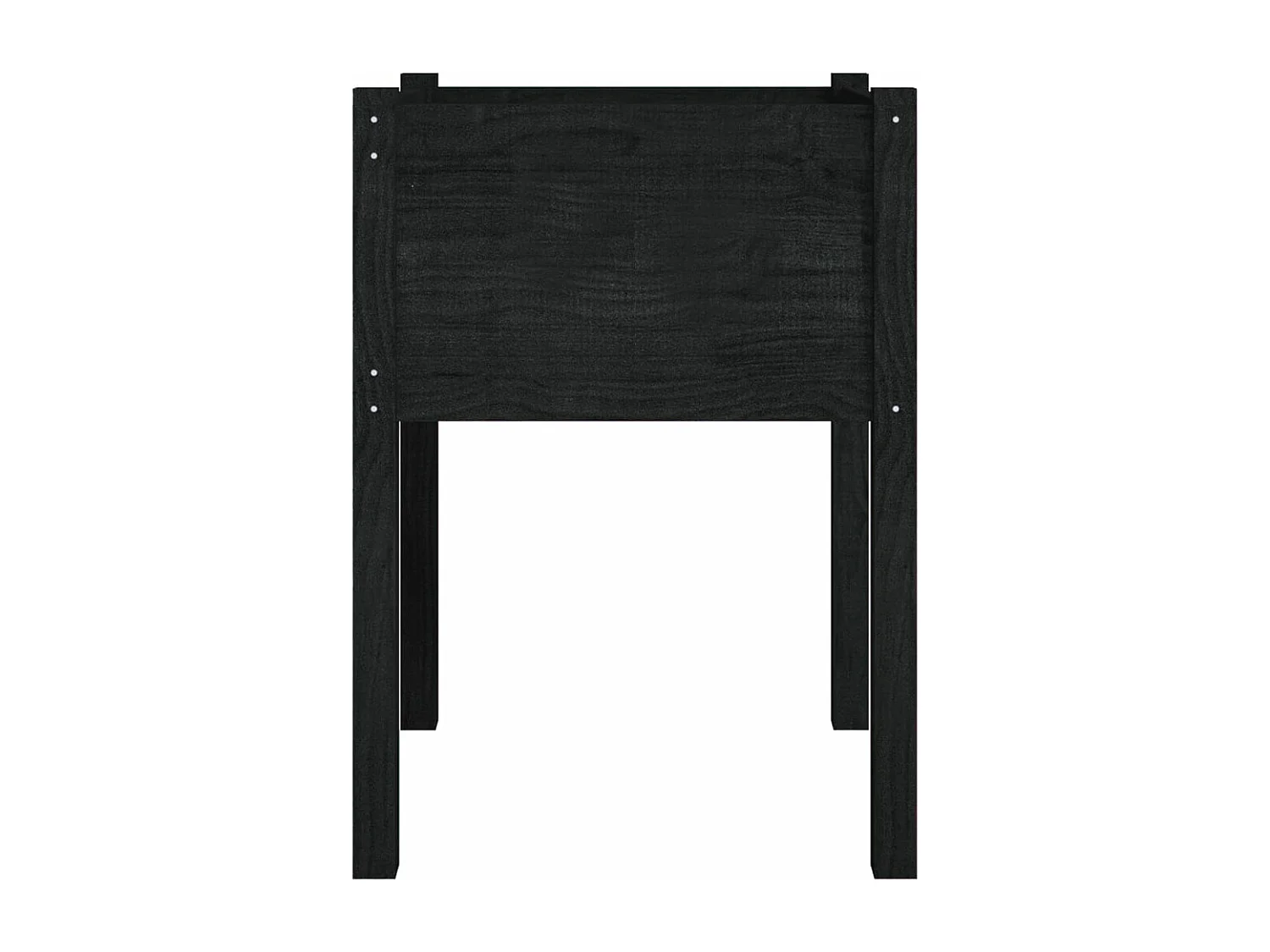 Jardinières 2 pièces Noir 50x50x70 cm Bois de pin massif