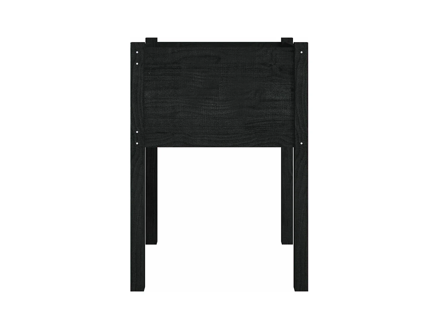 Jardinières 2 pièces Noir 50x50x70 cm Bois de pin massif