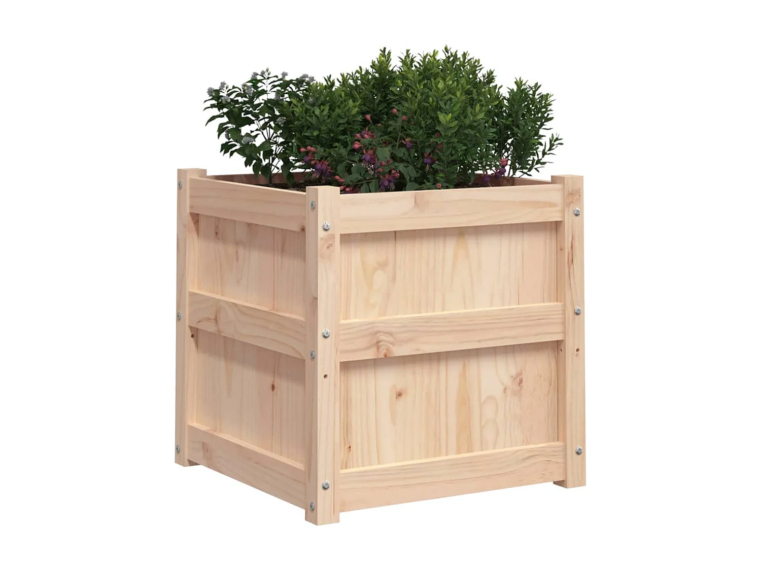 Jardinière 50x50x50 cm bois de pin massif