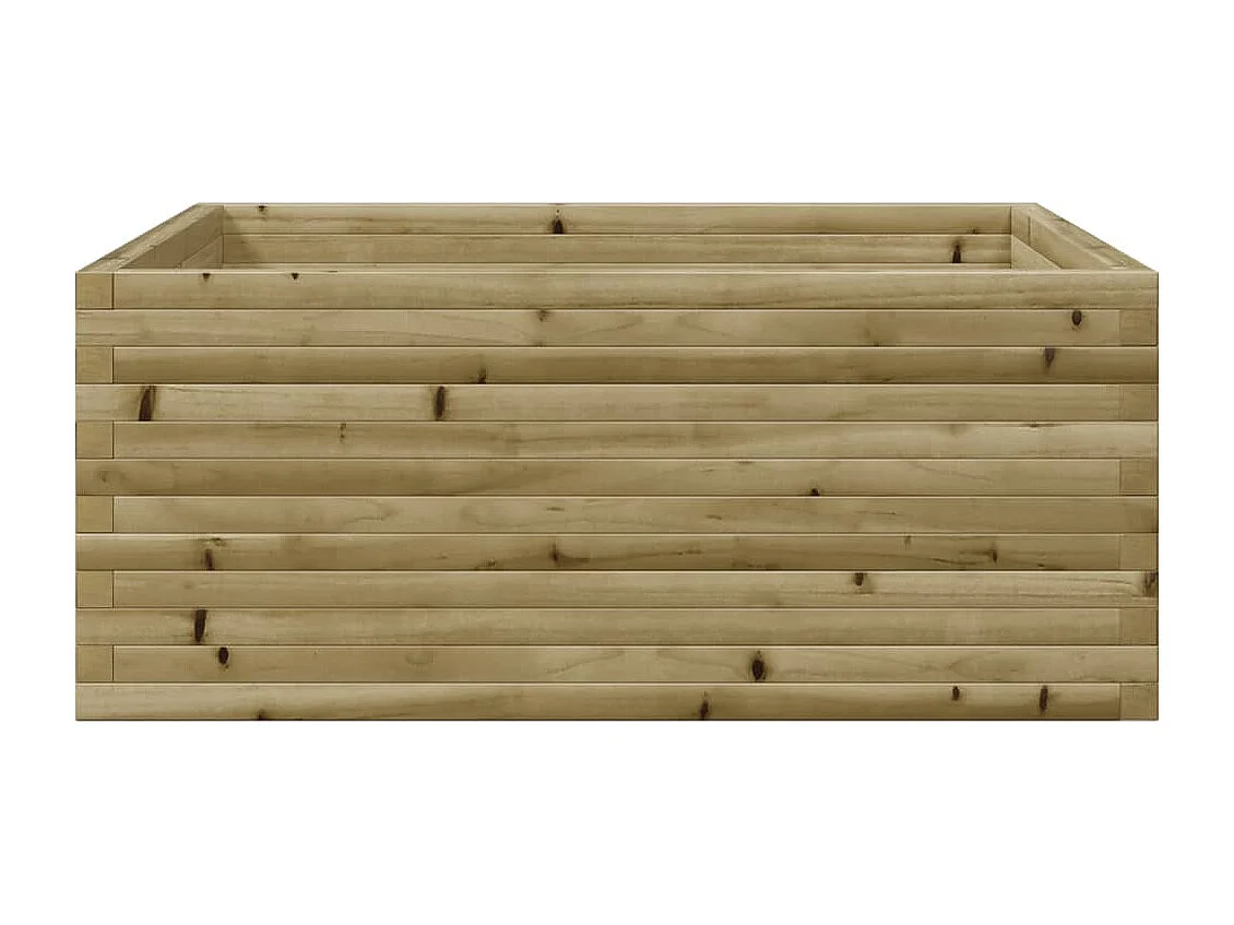 Jardinera de madera de pino impregnada 110x110x46 cm