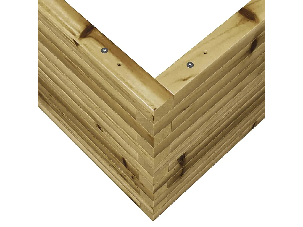 Jardinera de madera de pino impregnada 110x110x46 cm