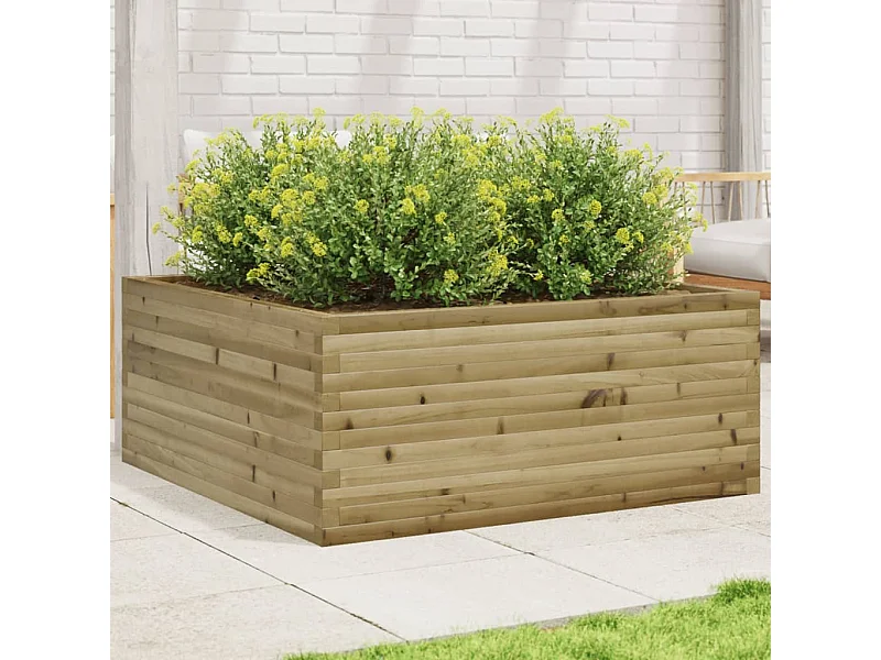 Jardinière 110x110x46 cm bois de pin imprégné