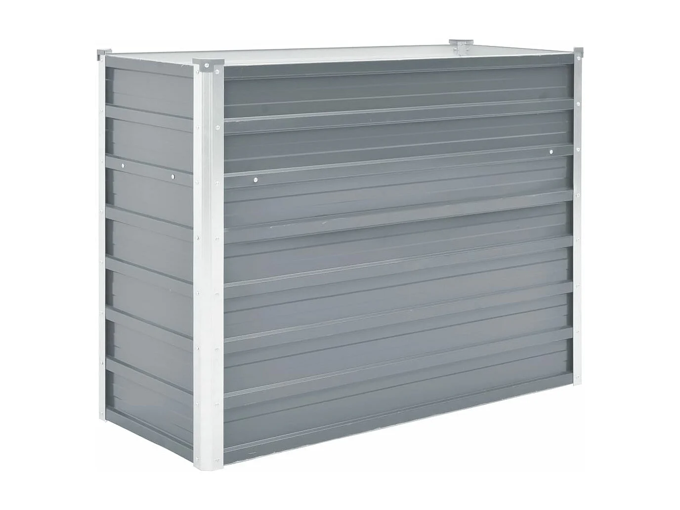 Arriate de jardín de acero galvanizado gris 100x40x77 cm