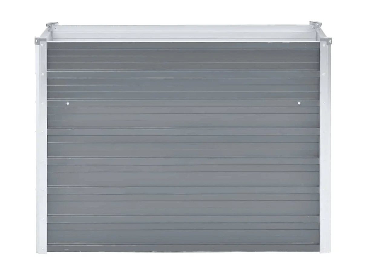 Arriate de jardín de acero galvanizado gris 100x40x77 cm