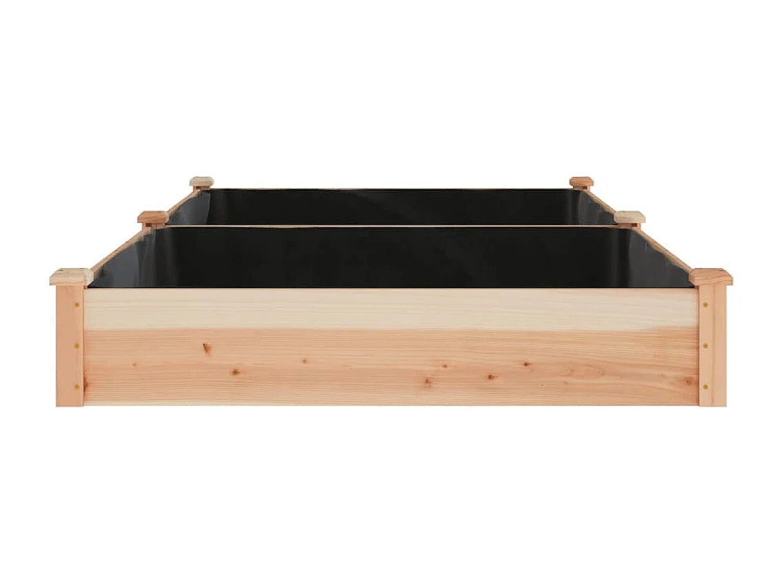 Jardinera arriate con forro madera maciza abeto 240x120x25 cm